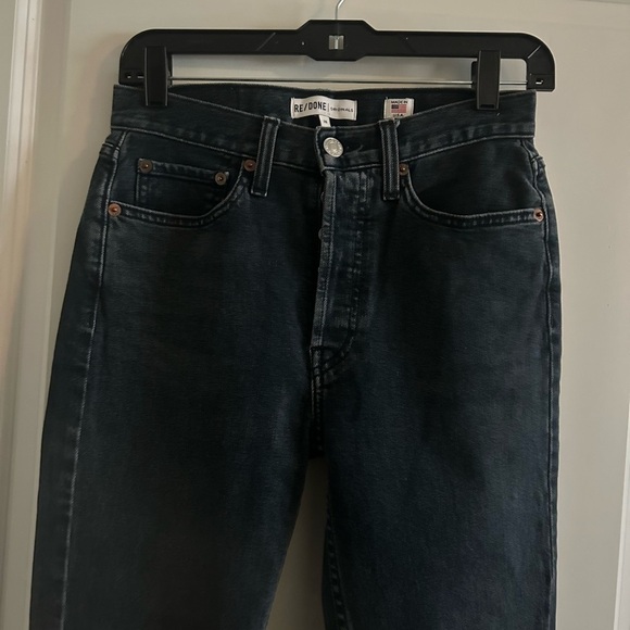 RE/DONE Original High Rise Ankle Crop Stretch Jeans Size 26 - Picture 2 of 7